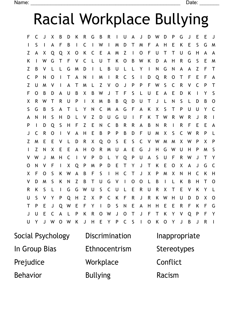 Racial Workplace Bullying 