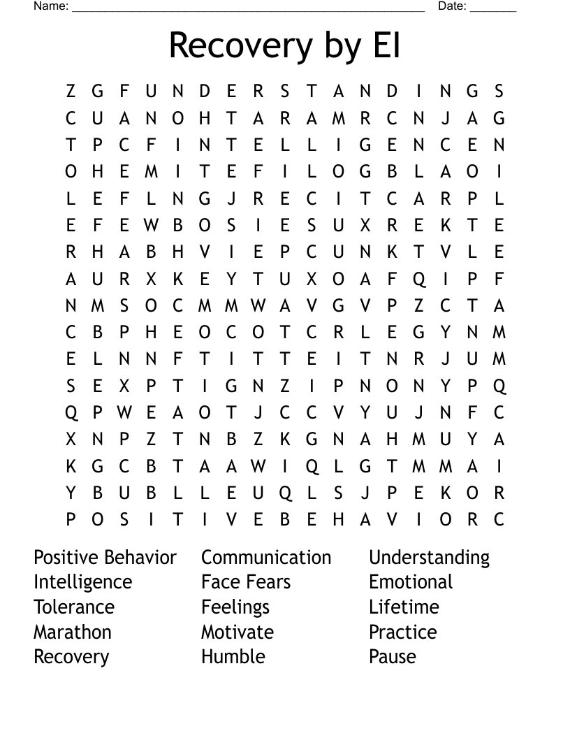 Recovery by EI Word Search