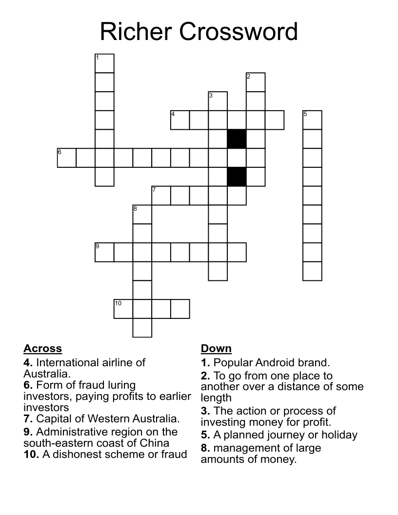 Richer Crossword