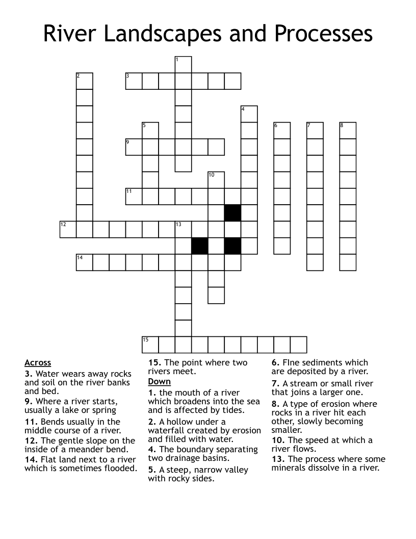 Top 18 River Basin Features Crossword Answers En Iyi 2022