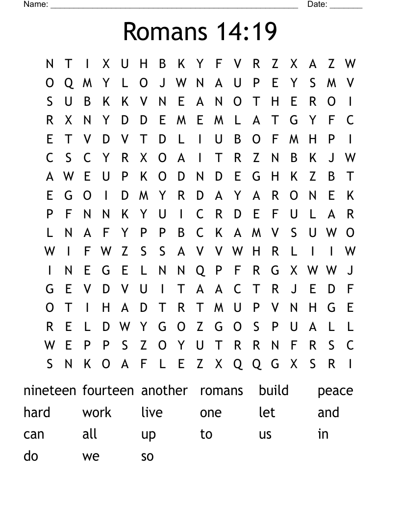 Romans 14:19 Word Search
