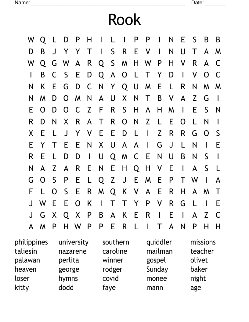 Rook Word Search
