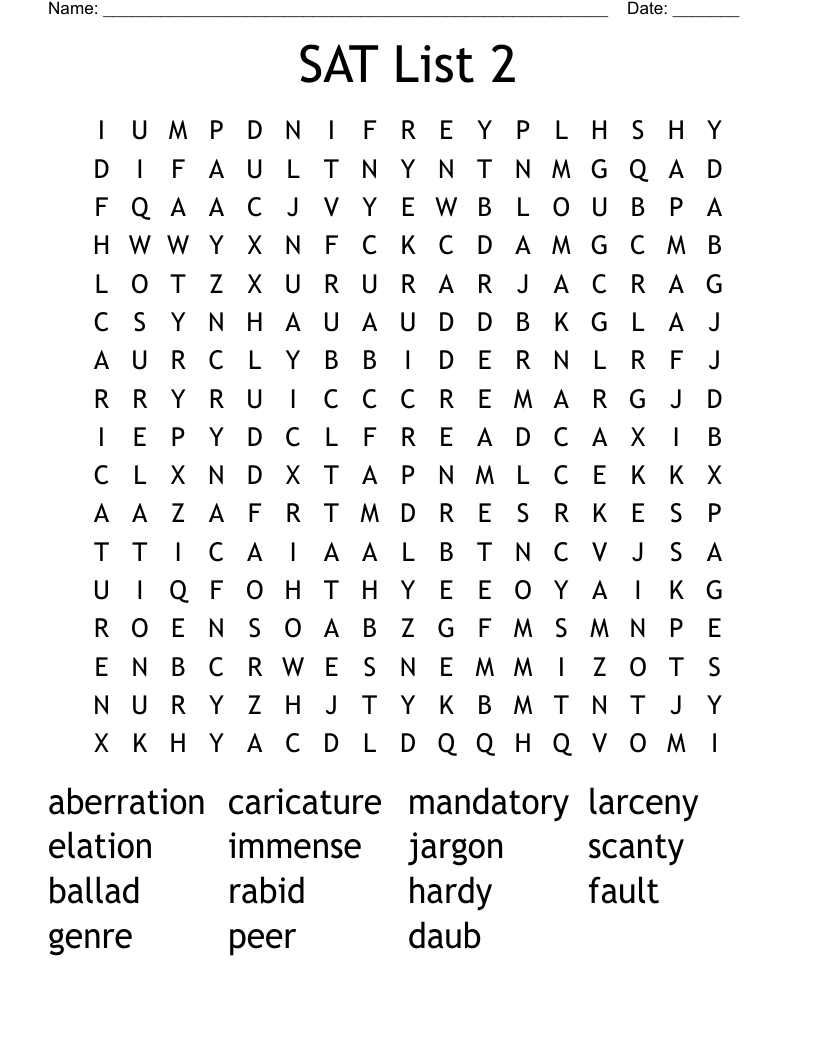 SAT List 2