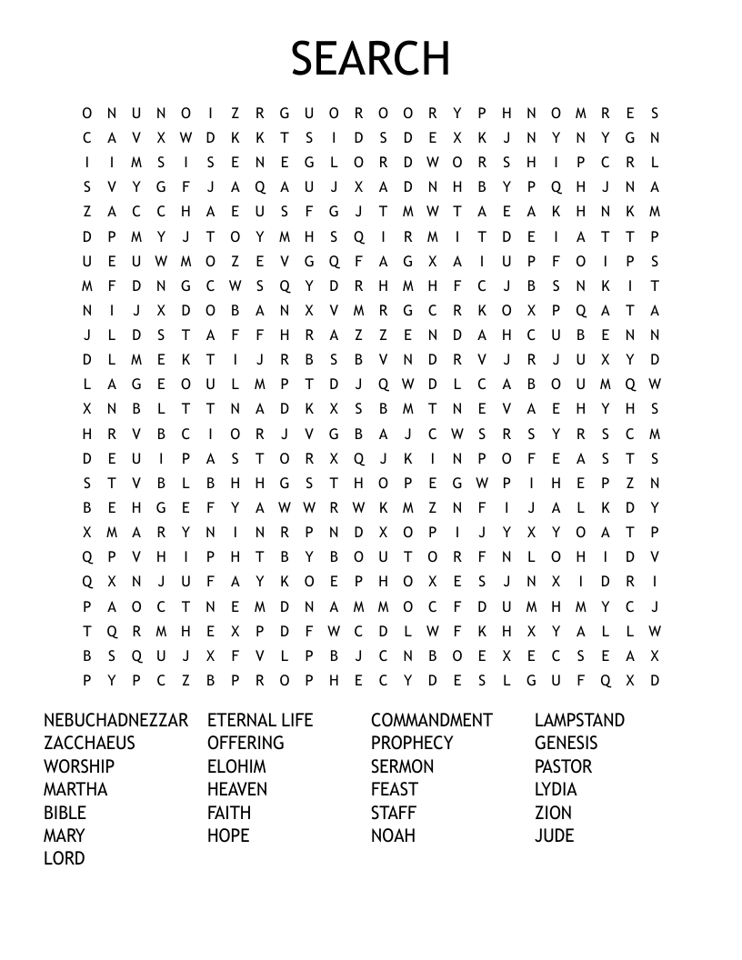 SEARCH  Word Search