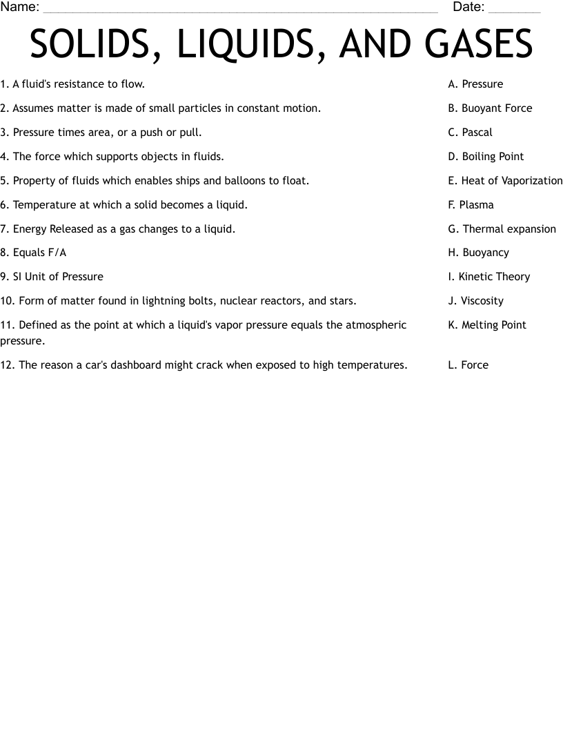 Liquid Pressure Worksheet Worksheets For Kindergarten
