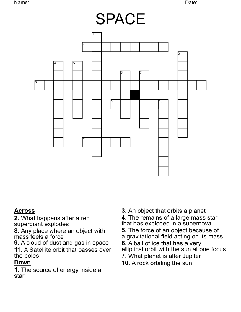 SPACE Crossword