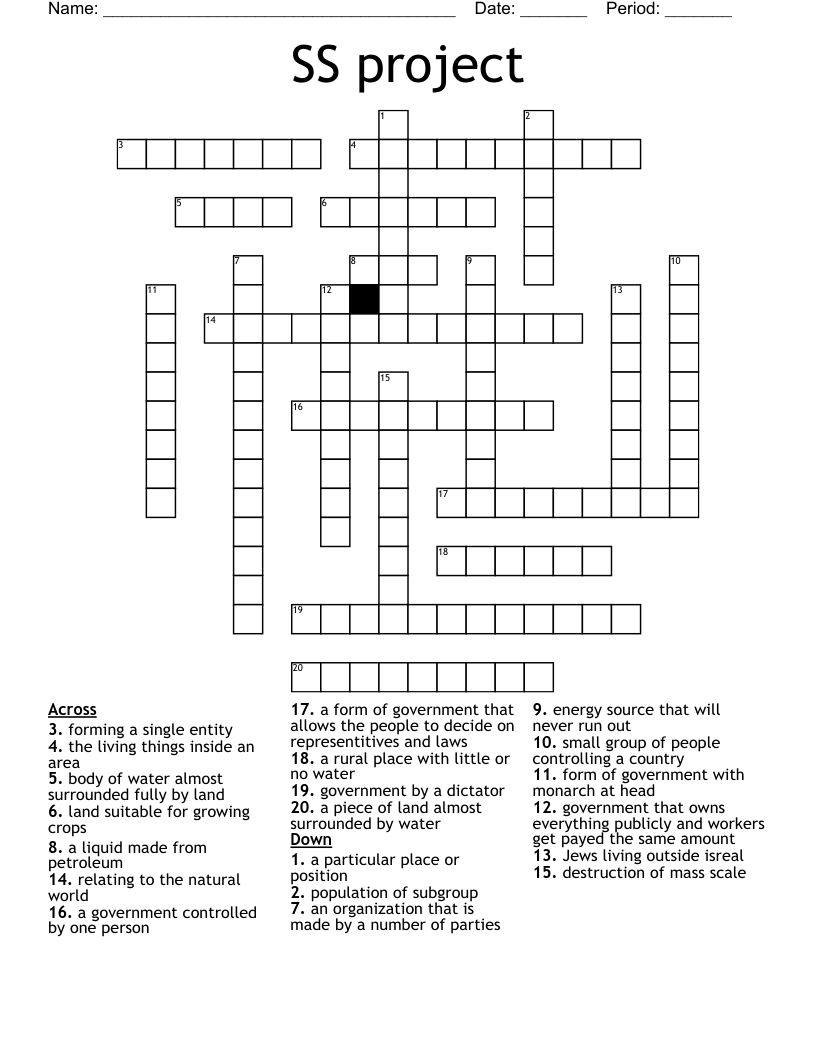 SS project Crossword