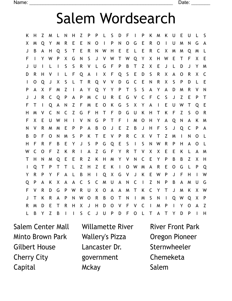 Salem Wordsearch