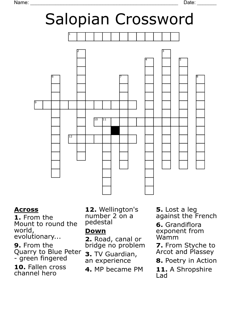 Salopian Crossword
