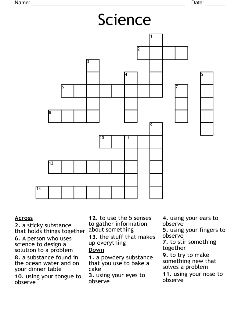 Science Crossword