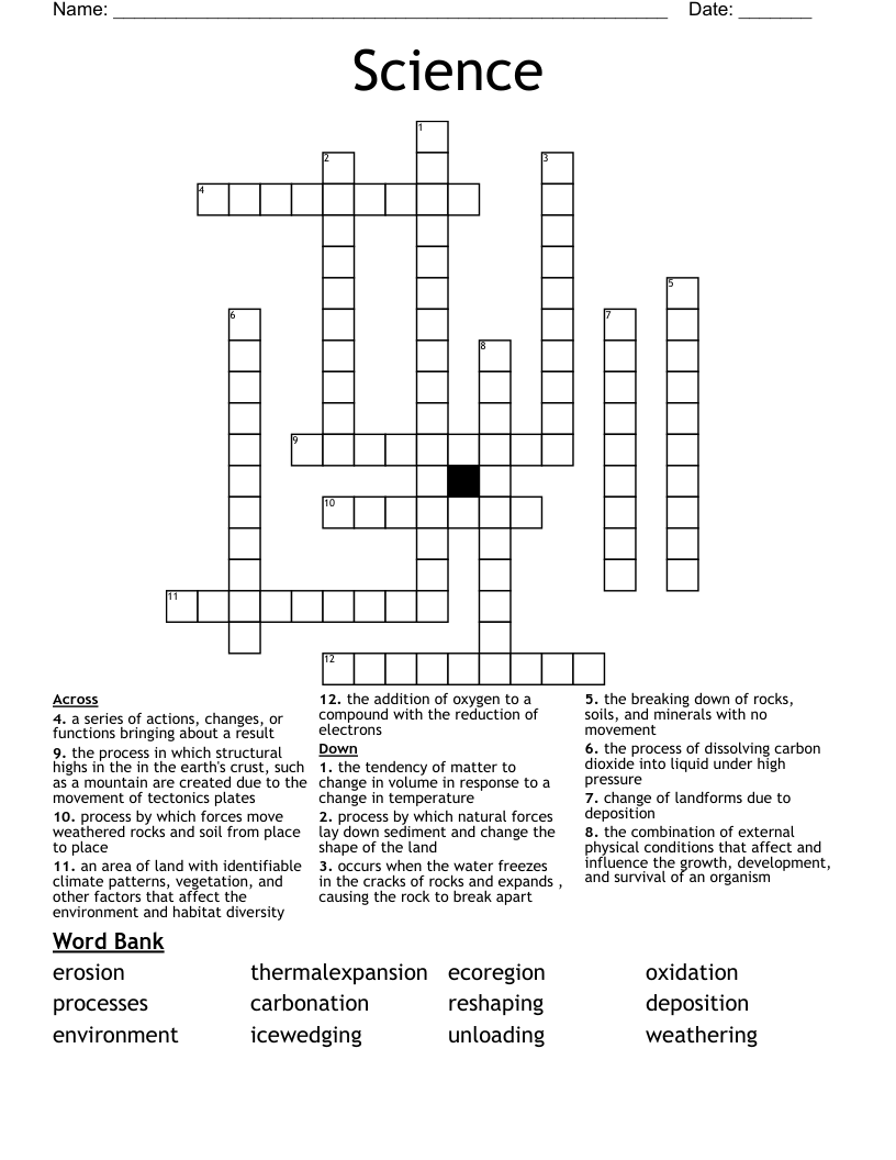 Science Crossword