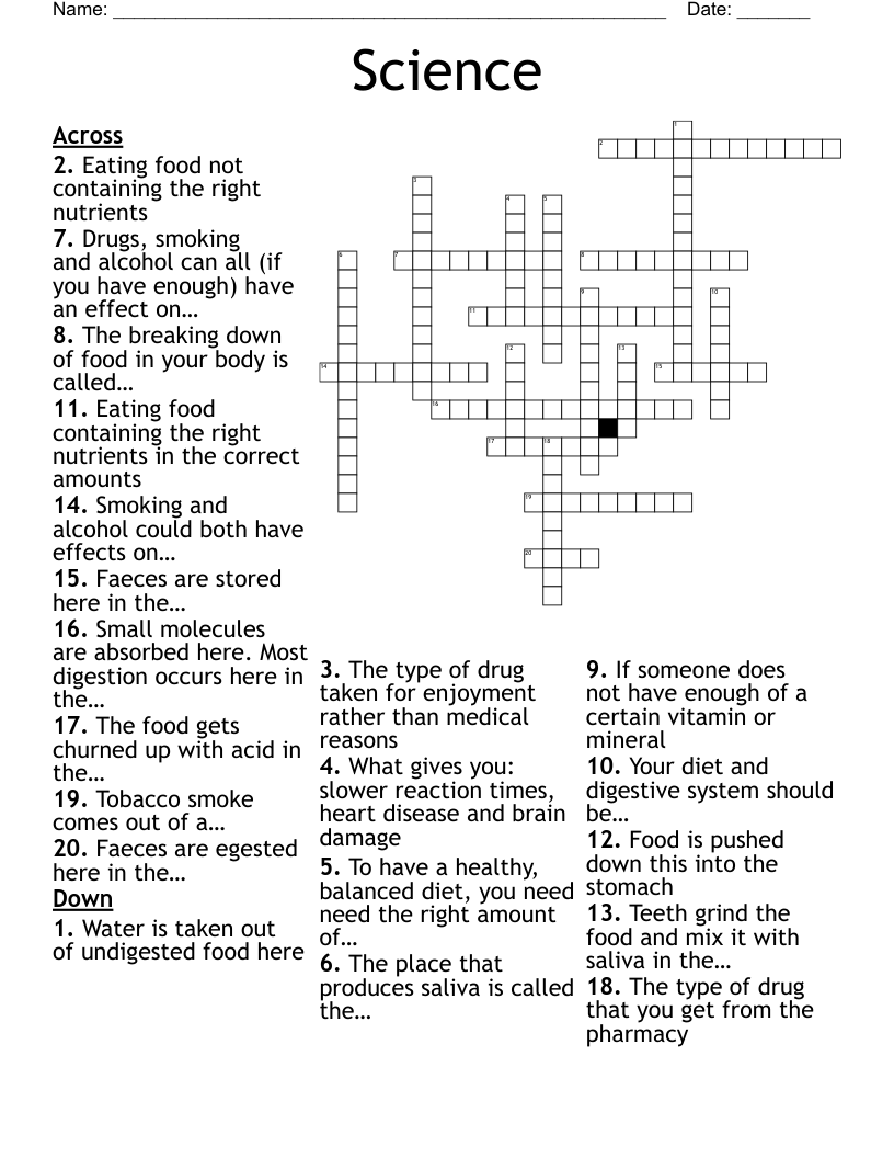 Science Crossword