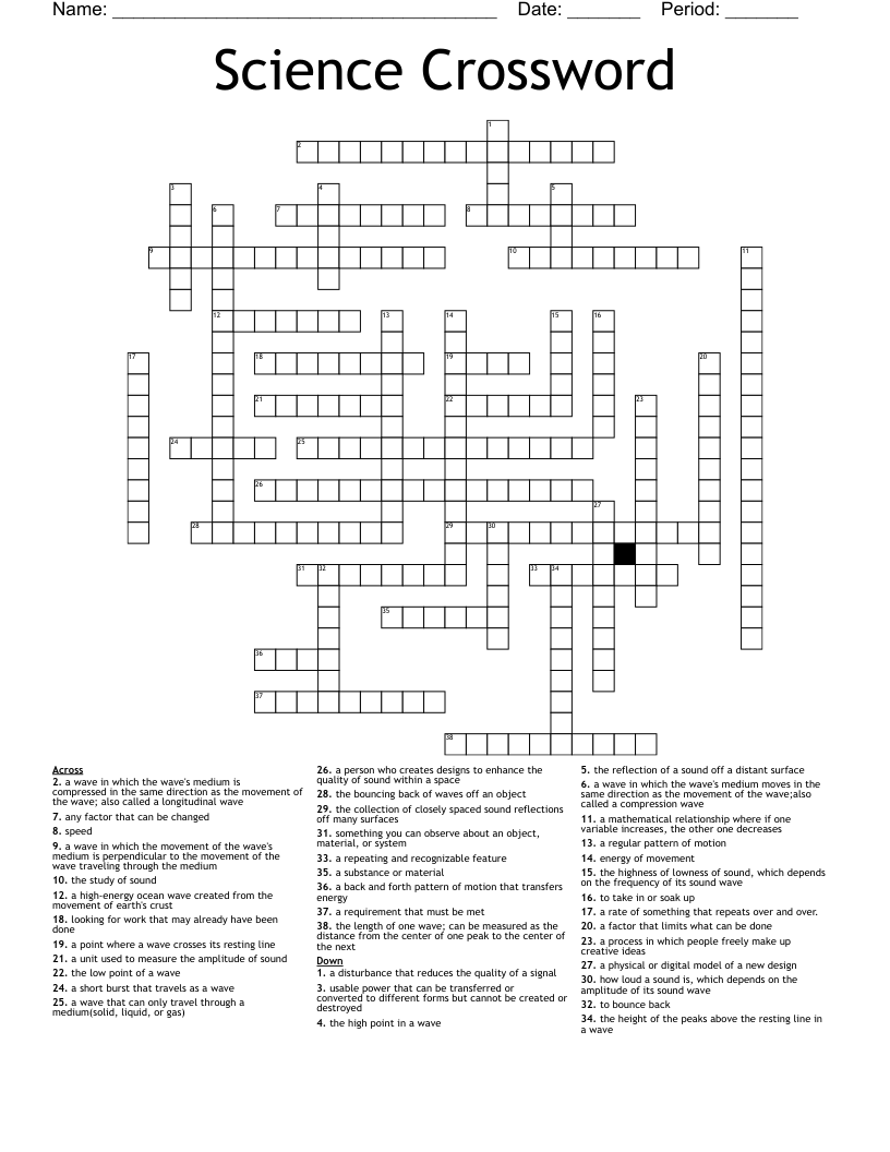 Science Crossword
