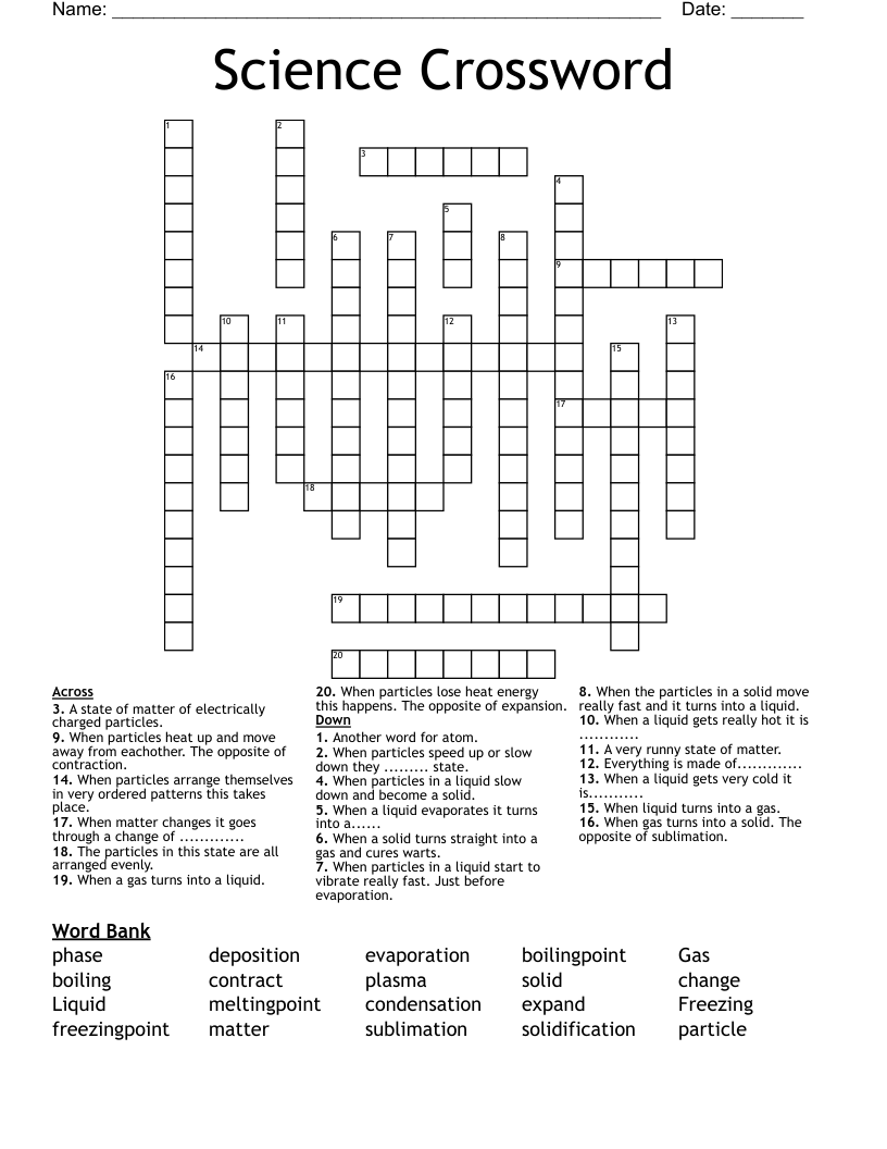 Science Crossword