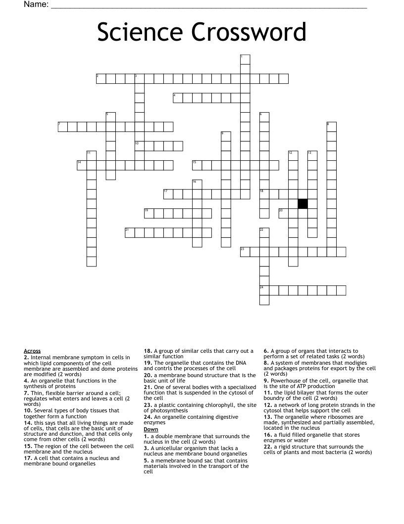 Science Crossword