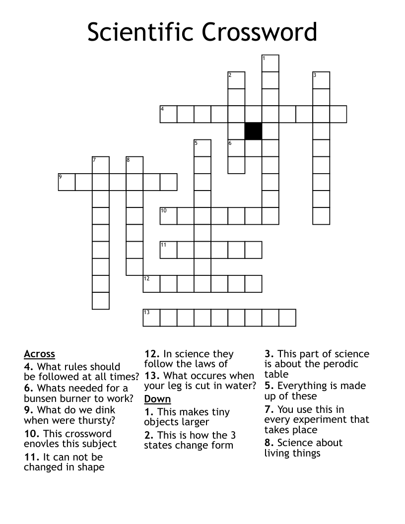 Scientific Crossword