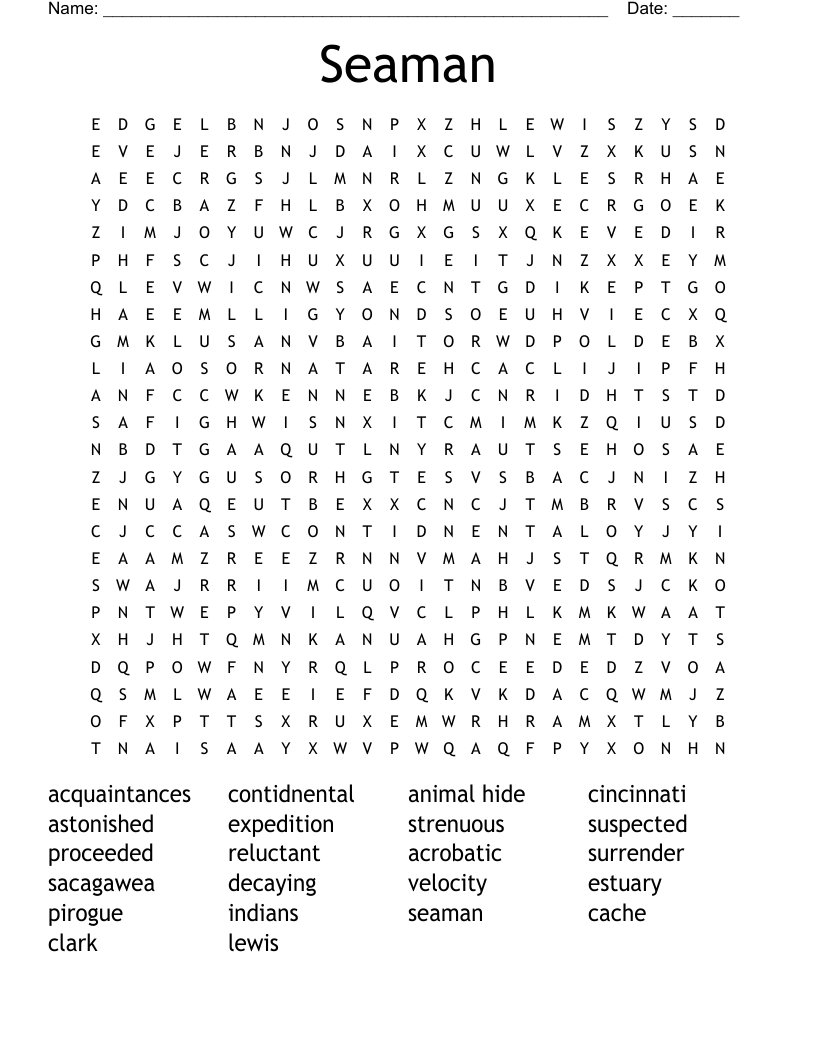 Seaman Word Search