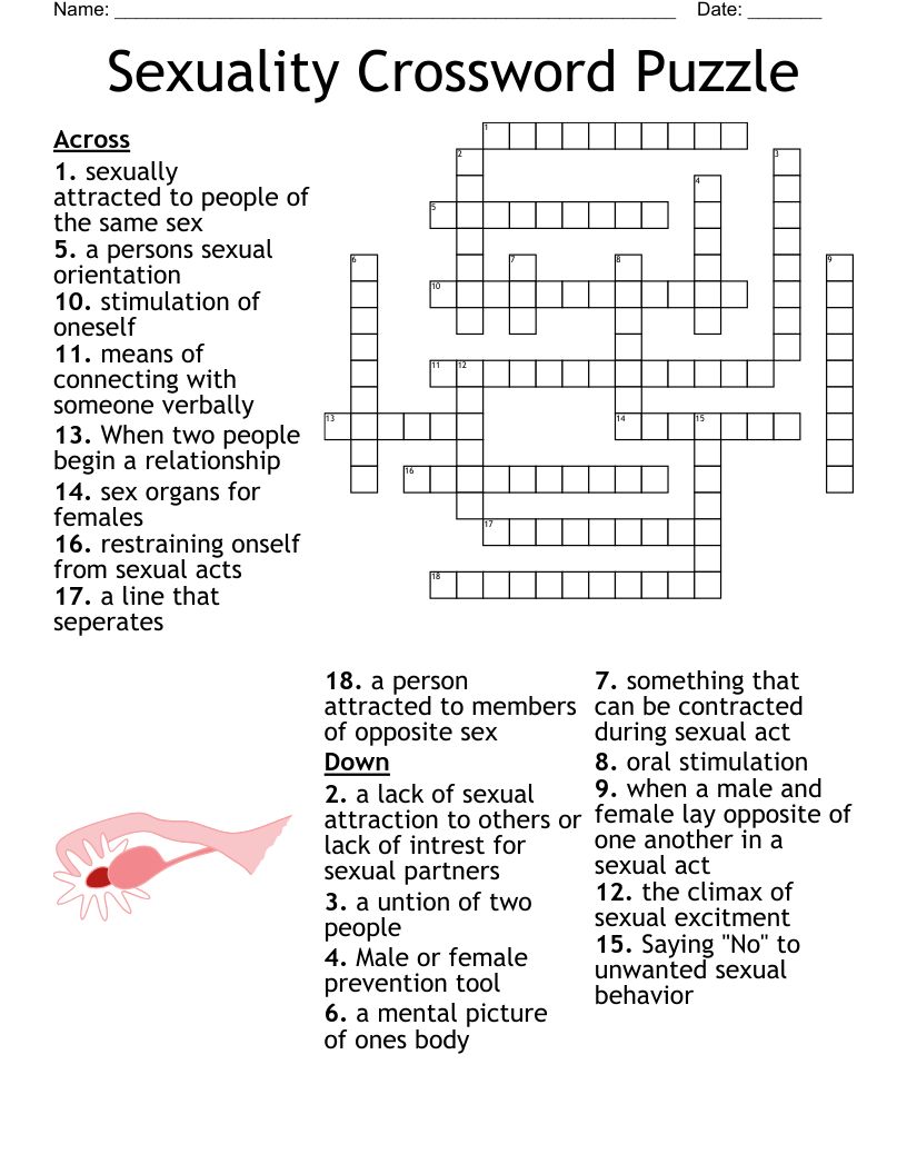 Sexuality Crossword Puzzle Wordmint 