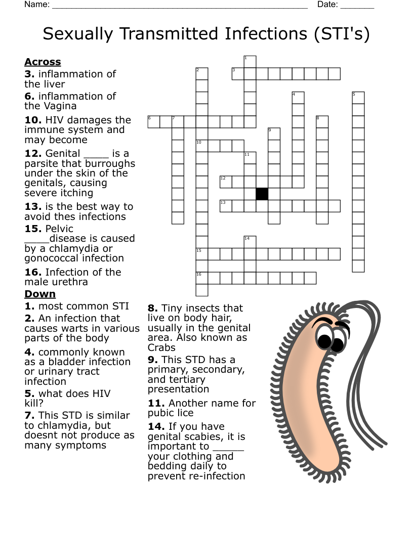 STDs Crossword WordMint