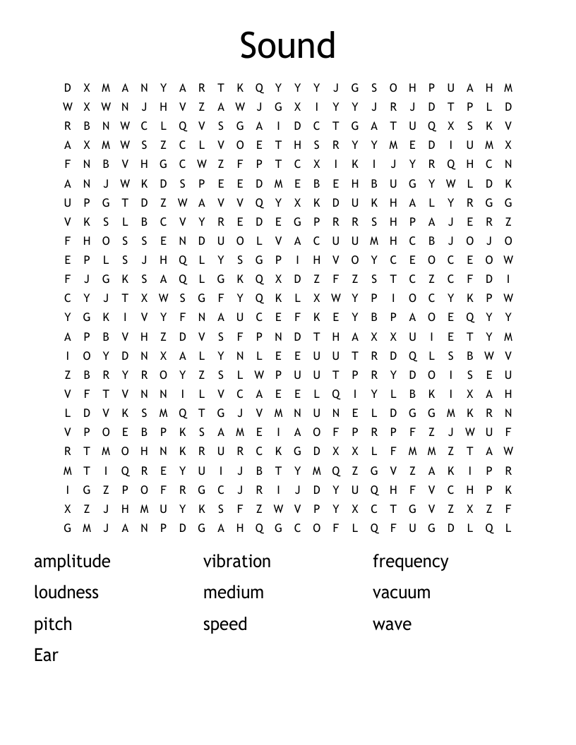 Sound Word Search