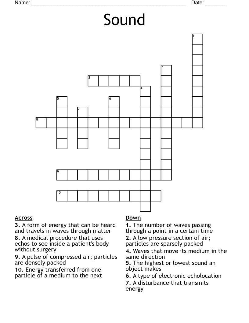 Sound Crossword