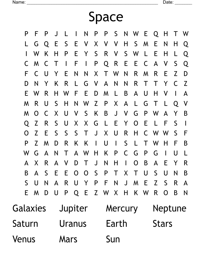 Space Word Search
