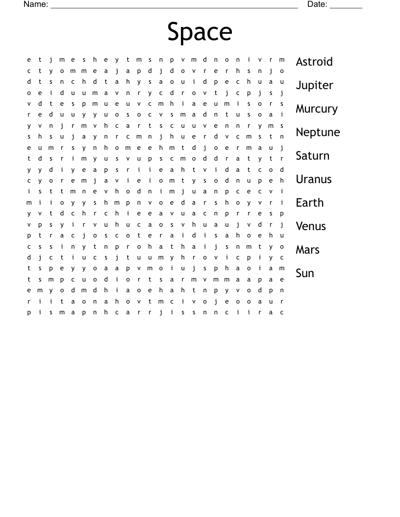 Space Word Search