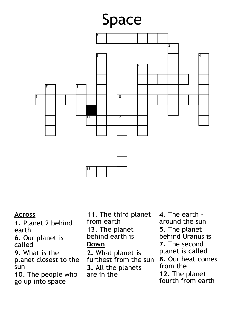 Space  Crossword