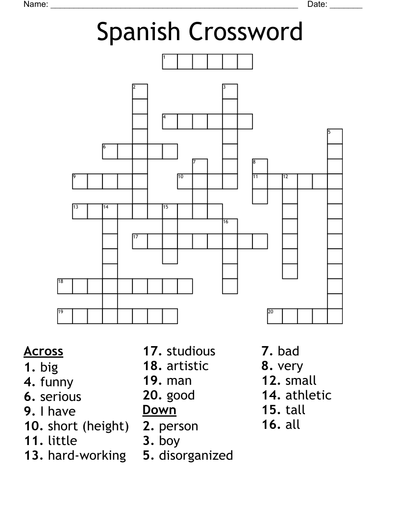 Spanish Crossword