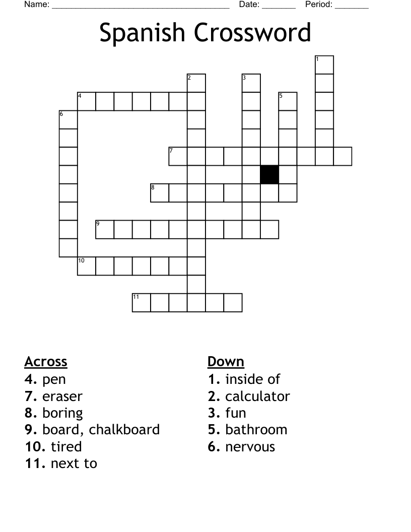 Spanish Crossword