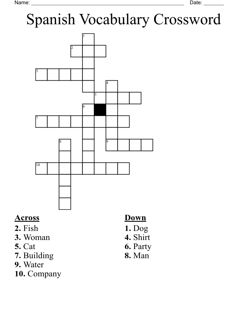 spanish-vocabulary-crossword-wordmint