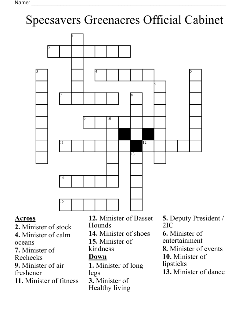 Specsavers Greenacres Official Crossword WordMint