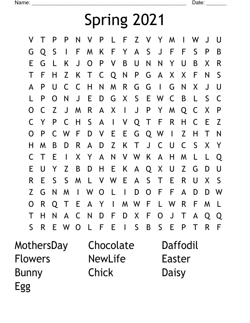 spring 2021 word search wordmint