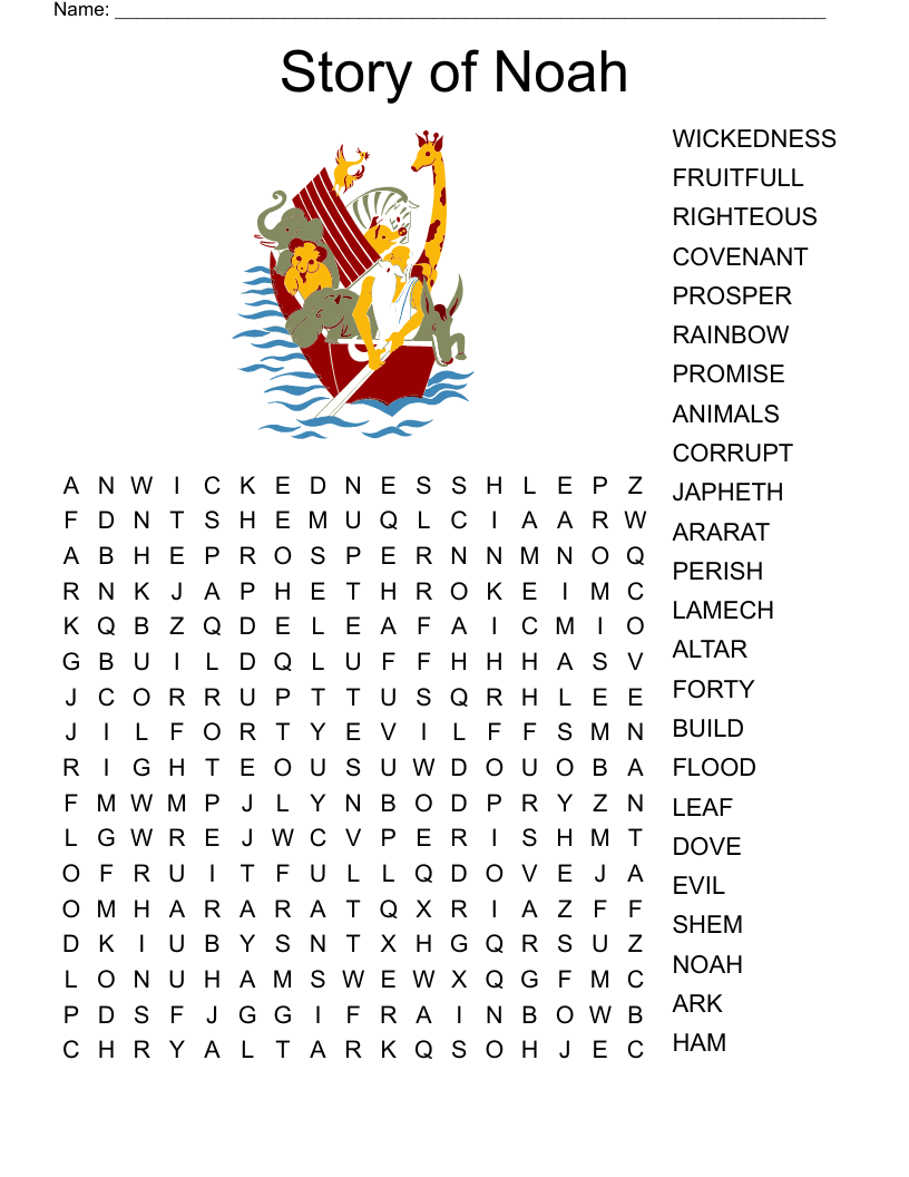 Noah And The Ark Word Search Sermons4kids Noah S Ark Word Search Wordmint Dayton Maynard