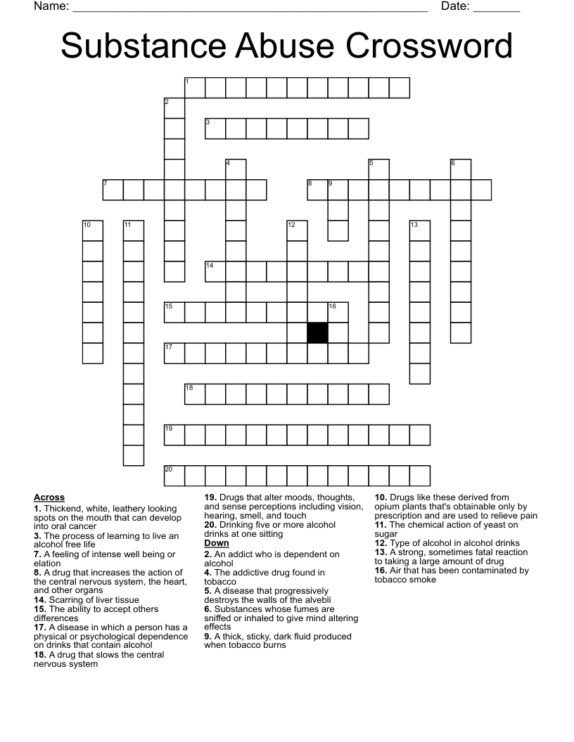 Cross Addiction Worksheets
