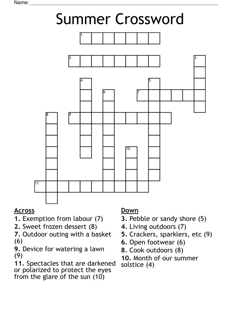 Summer Crossword Clue Guide