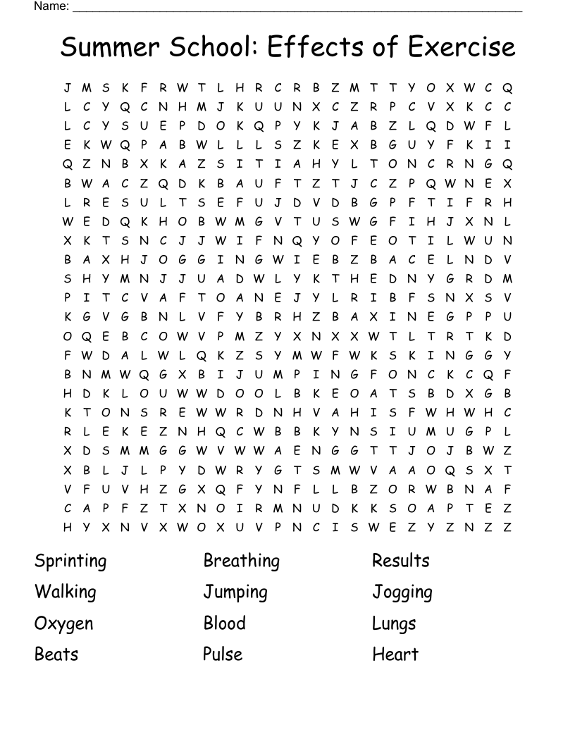 Summer School: Effects of Exercise