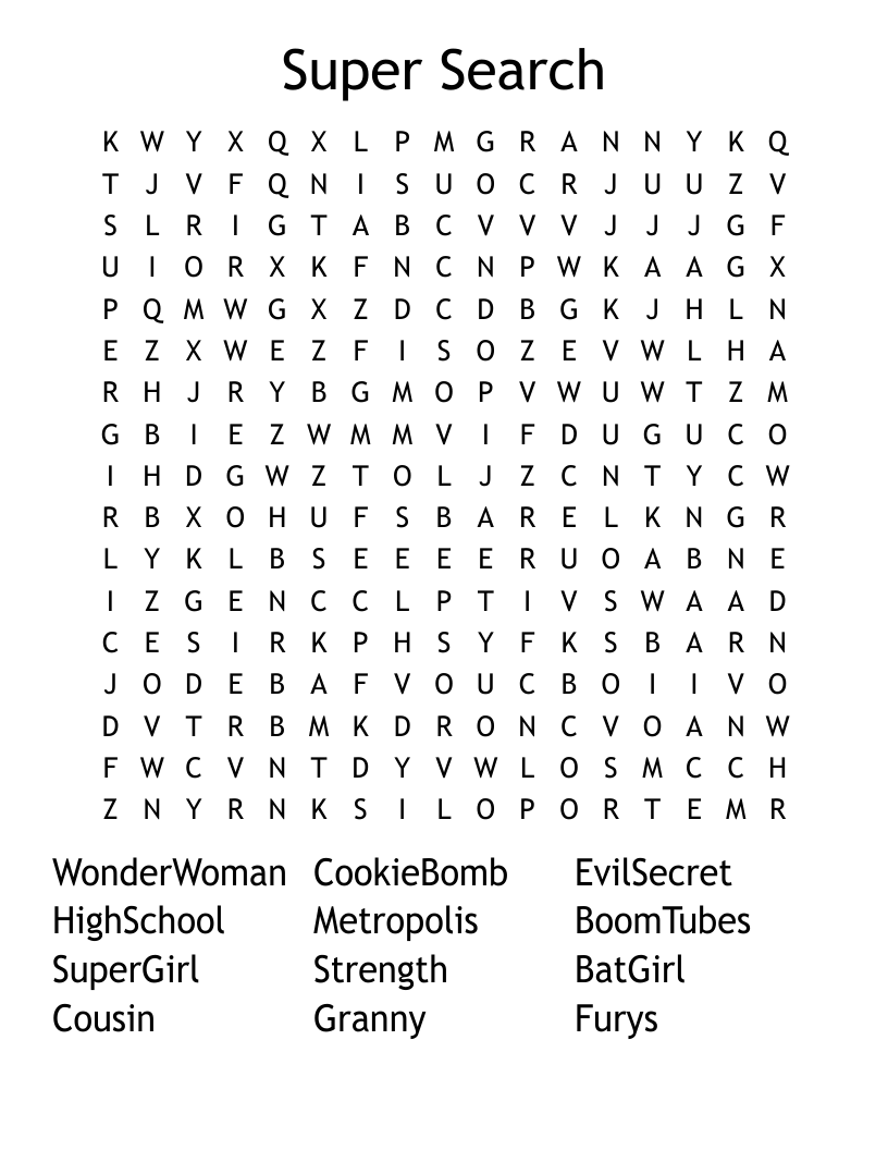 Super Search Word Search