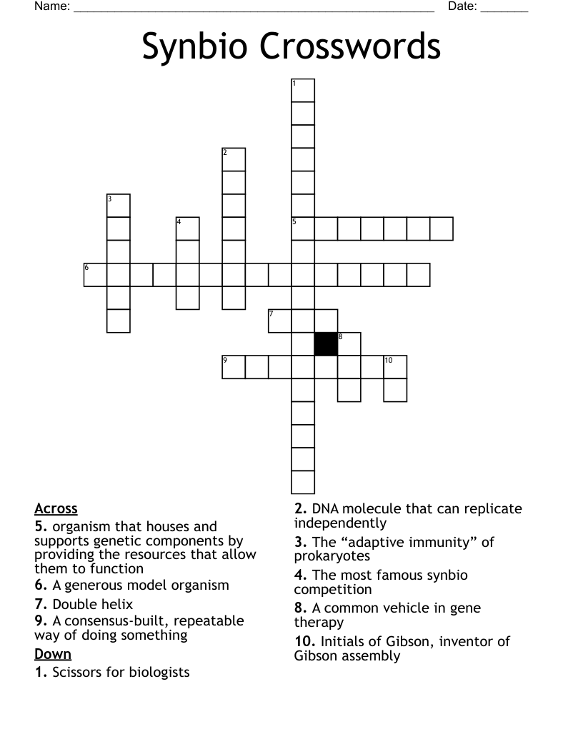 Synbio Crosswords