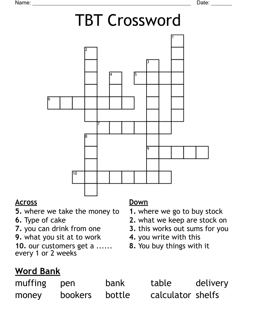 TBT Crossword
