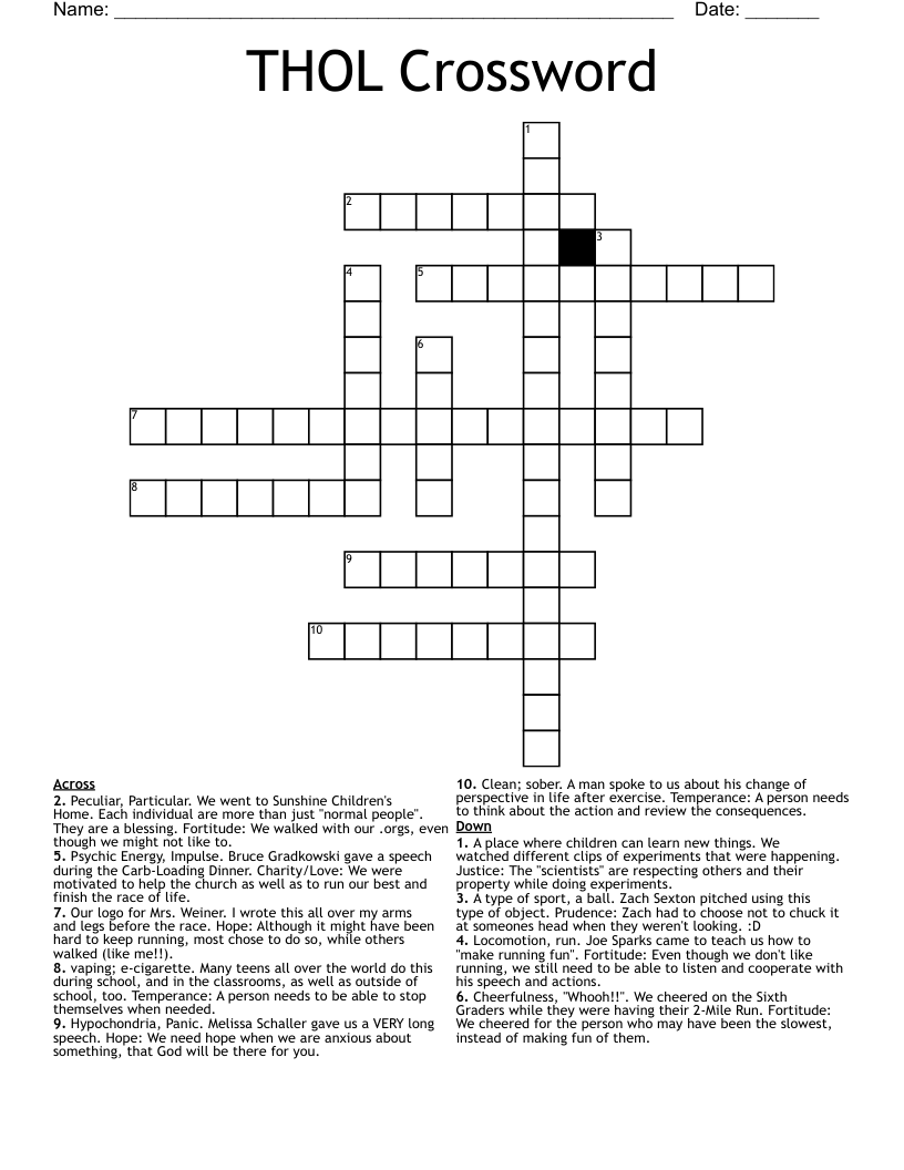 THOL Crossword
