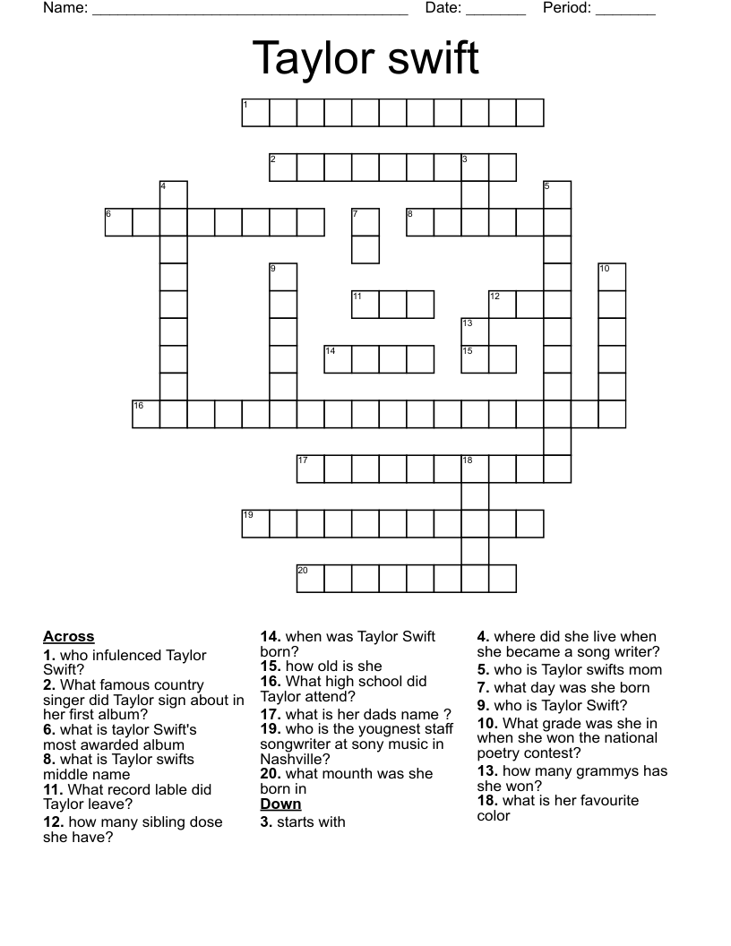 Country Music Crosswords Word Searches Bingo Cards WordMint