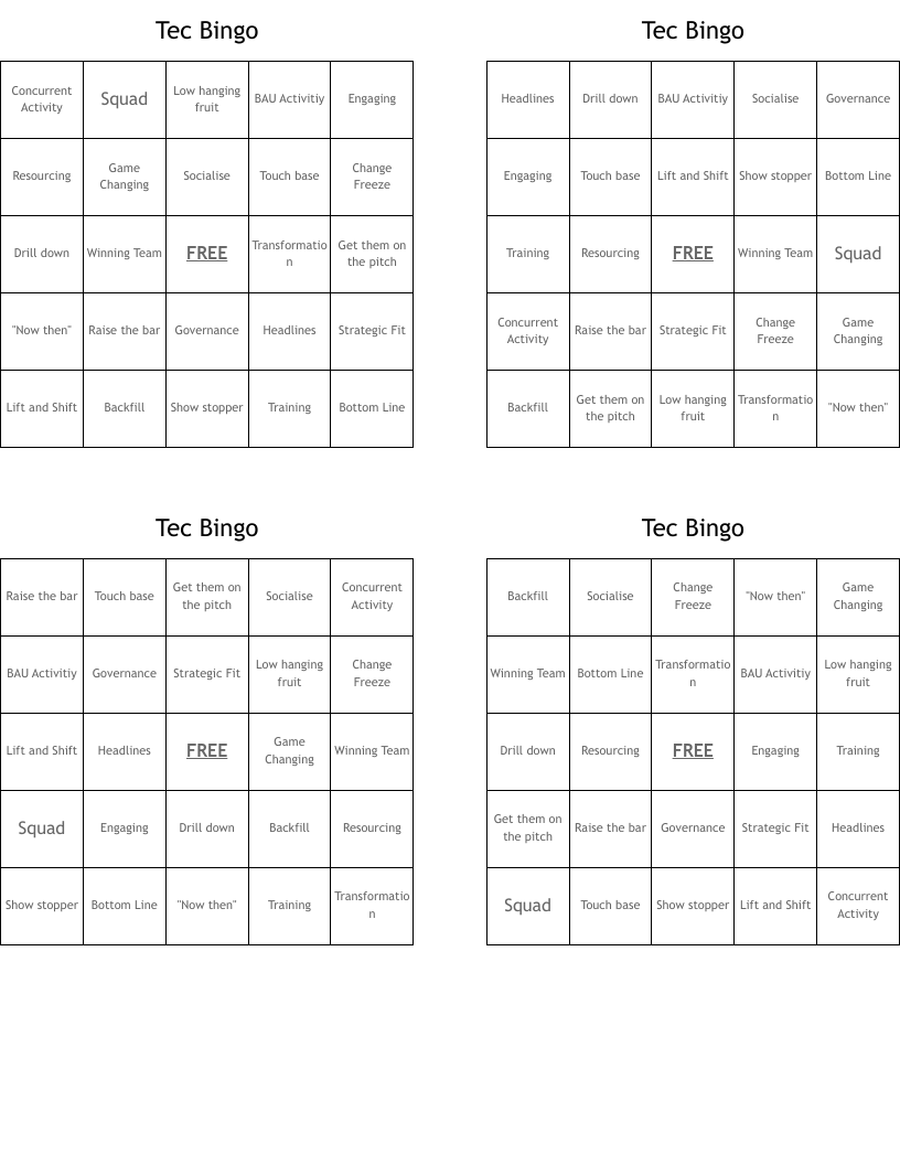 Tec Bingo