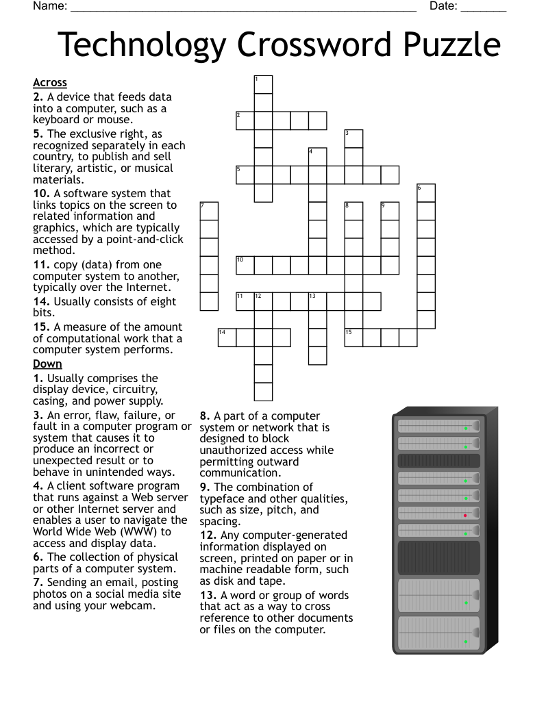 Digital Technology Crossword WordMint