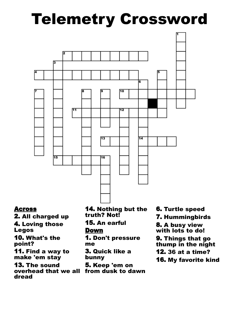 Telemetry Crossword