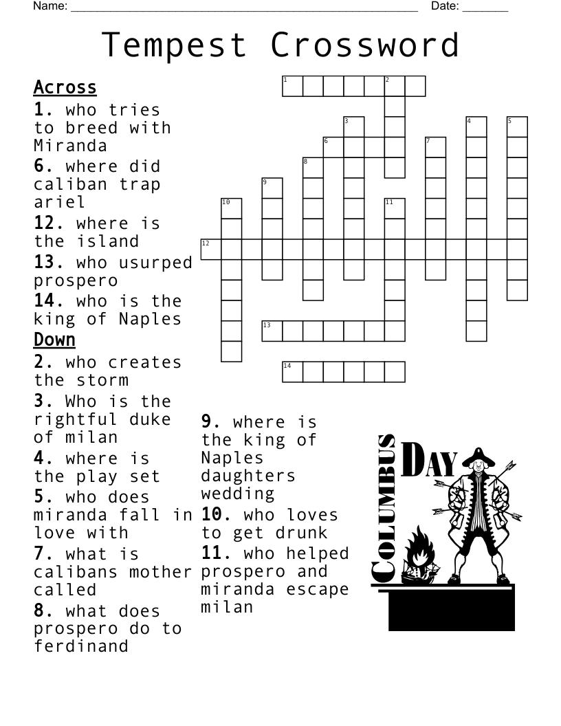Euan s Tempest Wordsearch WordMint