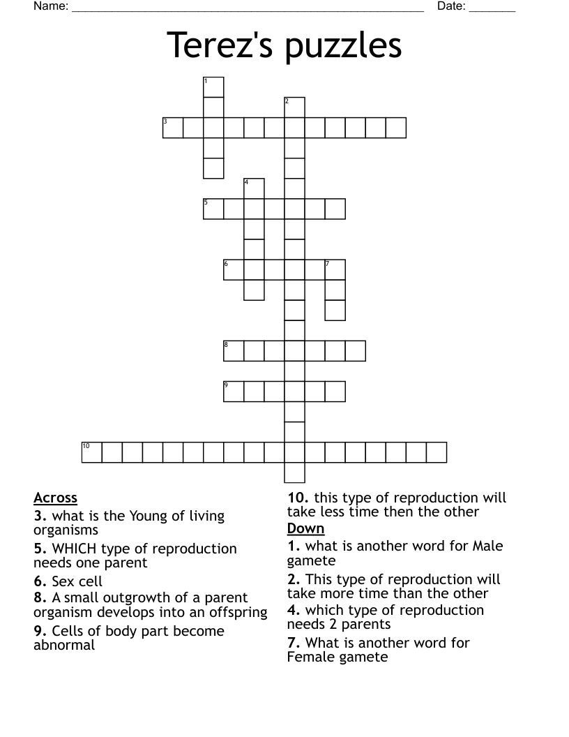 Terez's puzzles Crossword WordMint