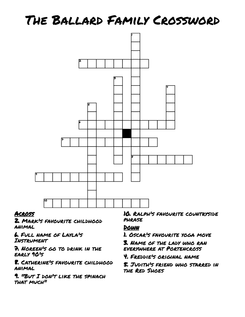 The Ballard Family Crossword