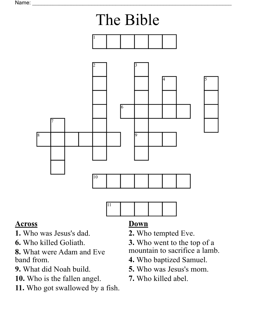 The Bible Crossword