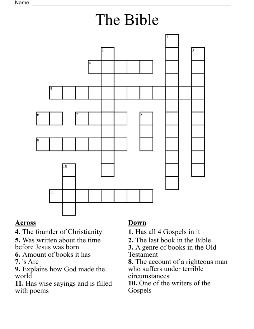 The Bible Crossword
